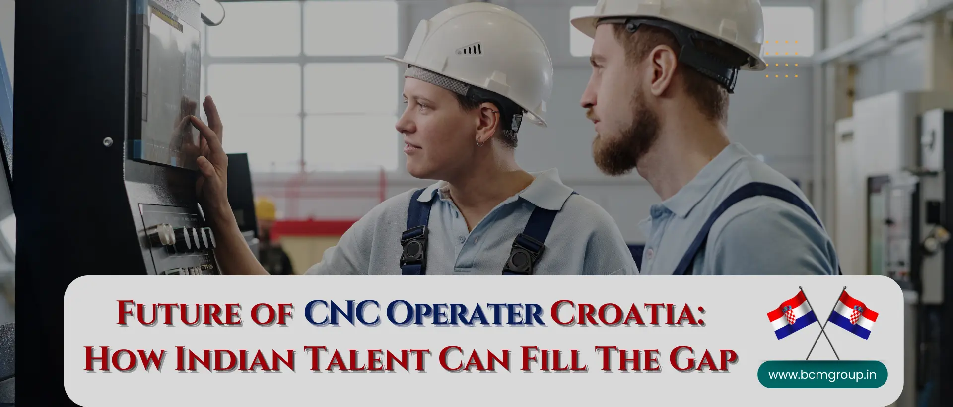 CNC Operater working on CNC machine